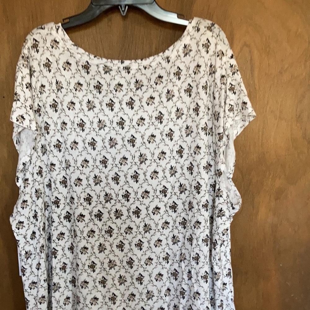 Preswick & Moore floral print top soft material w stretch 3X - Picture 8 of 14